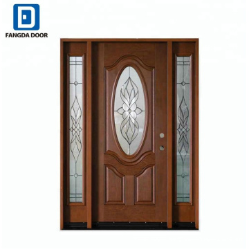 Fangda oval door set with the side light panel prehung